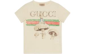 Футболка детская Gucci с мультяшным принтом, кремовый