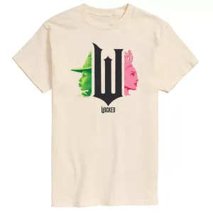 Мужская футболка с принтом «Злая Эльфаба и Глинда» Licensed Character, бежевый