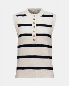 Женский безрукавный джемпер с пуговицами Easy Wear, бежевый