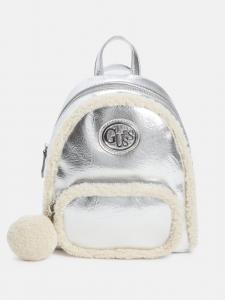 Рюкзак Джина Шерпа Guess Factory, серебряный