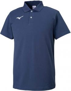 Футболка-поло Mizuno 32MA9195, с коротким рукавом, стандартная тренировочная одежда, белый/темно-синий
