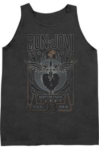 Бон Джови Keep The Faith мужская майка Gildan, цвет charcoal