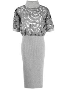 Гипюровое платье Fabiana Filippi, серый