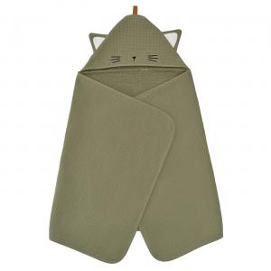 Детское полотенце с капюшоном, зеленое, 60х125 см Guldvävare IKEA