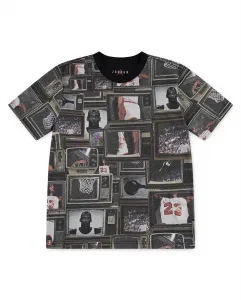 Футболка с принтом Flight Essentials для мальчика Jordan, черный