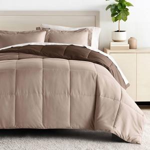 Комплект постельного белья Urban Loft, комплект двусторонних одеял из микрофибры и комплект простыней с рисунком, цвет Thatch Taupe Chocolate