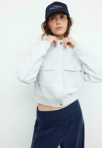 Толстовка с высоким воротником на молнии Stradivarius, Light Grey