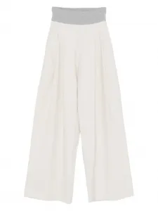 Брюки с поясом в рубчик Gran Sasso, нейтральный