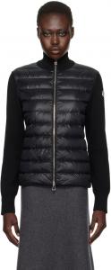 Утепленная шерстяная куртка-пуховик Moncler, черный