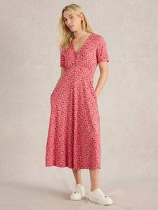 Платье миди Megan Abstract из органического хлопка и модала White Stuff, Multi