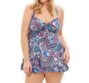 Купальник из двух частей большого размера с узором «виноградный пейсли» Always for Me, цвет vineyard paisley