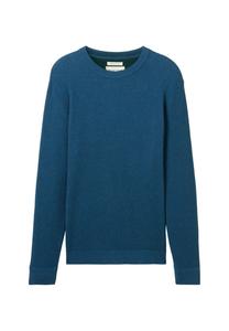 Джемпер STRUKTURIERTER RUNDHALS TOM TAILOR, синий