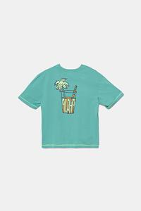 Хлопковая футболка United Colors Of Benetton, бирюзовый