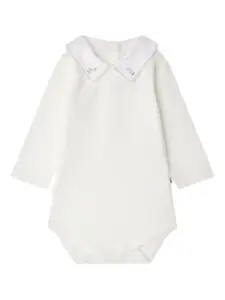 Боди с вышивкой на воротнике Bonpoint, белый