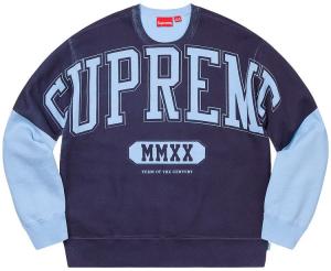 Свитшот Supreme Overprint Crewneck, синий