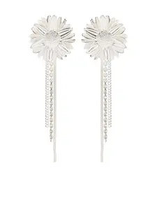 Серьги-капли с мотивом маргаритки Wouters & Hendrix, серебряный