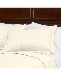 Сатиновый стеганый наволочка "Cuddledown Meridian" - King Cuddledown, белый