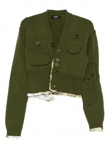 Кардиган с принтованной отделкой Undercover, зеленый