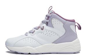 361° Кроссовки баскетбольные женские QU!KFOAM Game Ready модные противоскользящие амортизирующие высокие бело-фиолетовые