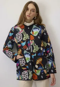 Легкая стеганая куртка с узором Touché Privé, Black