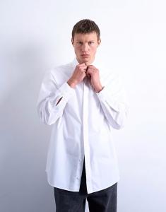 Рубашка свободного кроя белого цвета Topman
