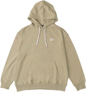 Толстовка с капюшоном, флисовая подкладка, длинные рукава, простая толстовка с капюшоном, теплая, свободного кроя, унисекс, для взрослых Reebok, бежевый