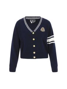 DreiMaster Женский кардиган темно-синего и кремового цвета