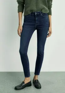 Узкие джинсы с высокой посадкой Mango, Dark Blue