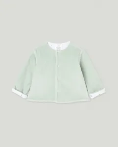 Детская пижамная куртка для девочки двусторонняя Cotton Juice, зеленый