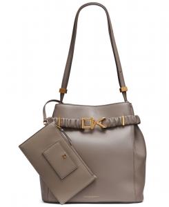 Сумка-ведро в клетку среднего размера Donna Karan New York, Cloud