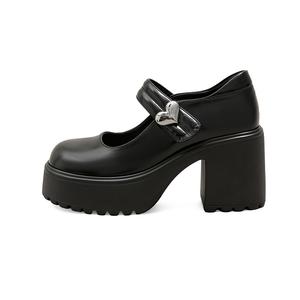 Туфли Мэри Джейн на массивном каблуке Women's A poinsettia princess, черный