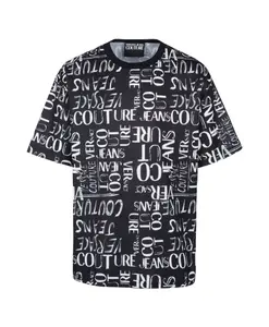 Футболка с культовым логотипом, черная Versace Jeans Couture, черный