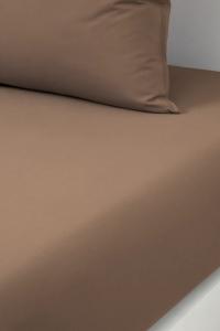 Простыня на резинке из хлопка BECamel 90 x 200 см Boss, коричневый