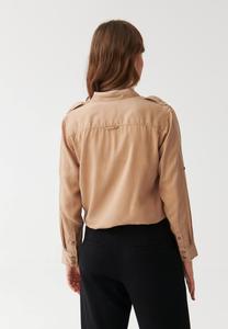 Блузка на пуговицах KORSANA TATUUM, бежевый