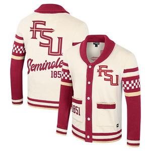Женский свитер с кнопками Florida State Seminoles Wild Collective в кремовом цвете Colosseum