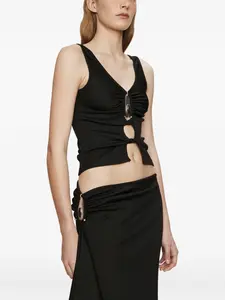 Топ с кристаллами Christopher Esber, черный