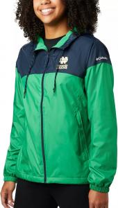 Женская куртка Columbia Notre Dame Fighting Irish Navy/Green CLG с подкладкой вперед