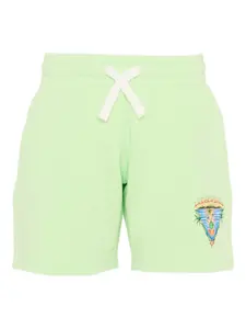 Шорты с логотипом и кулиской Casablanca Kids, зеленый