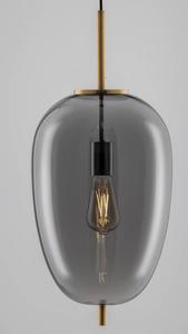 Подвесной светильник Nova Luce Lato Typ G, дымчатое стекло / алюминий - 1 пламя