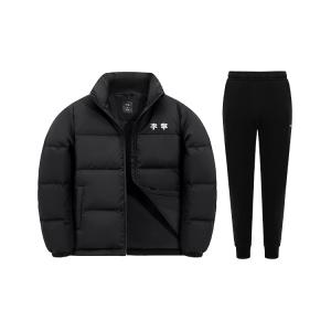 Повседневная спортивная одежда Li Ning, унисекс, set (черный top+черный bottom)