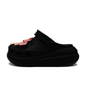 Crocs Кроссовки Crush Clog с принтом мультяшного щенка женские черные, цвет Black