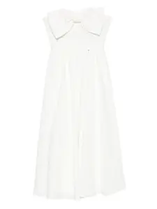 Платье миди с бантом Nissa, белый