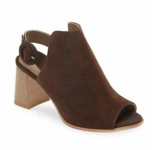 Босоножки на каблуке Gwen в цвете Camoscio Cacao CORDANI