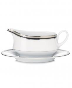 Соус Austin Platinum с подносом (2 шт.), 13 унций Noritake, черный