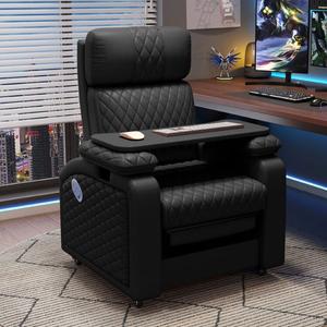 Игровое кресло Xihao, черное, с подставкой для клавиатуры из дышащей автомобильной кожи