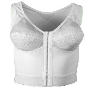 Беспроводной удлиненный бюстгальтер с застежкой спереди и поддержкой спины Rago Shapewear, белый