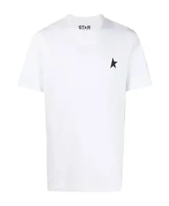 Хлопковая футболка с круглым вырезом Golden Goose, белый