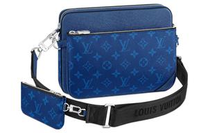 LOUIS VUITTON Трио Мессенджер Кобальтовый Синий