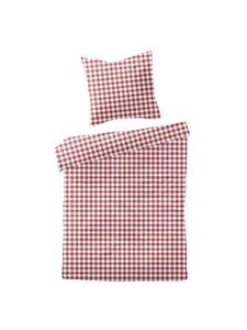 Клетчатое постельное белье в деревенском стиле красного цвета Traumschlaf, 135 x 200 + 80 x 80 см