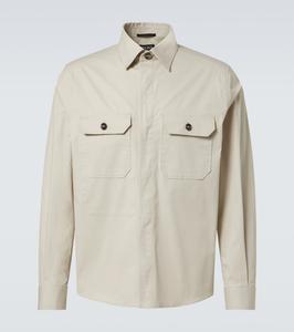 Хлопковая рубашка-оверсайз Zegna, белый